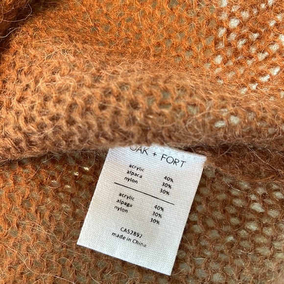 Oak + Fort, M, relaxed fit, wide sleeve, open weave acrylic/alpaca/nylon EUC - Picture 8 of 10